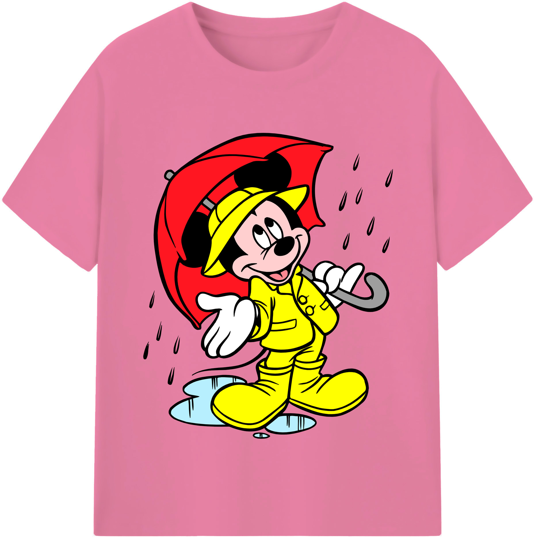 （画像用） ミッキーマウス Mickey Mouse 綿100％半袖Tシャツ（フロントプリント）